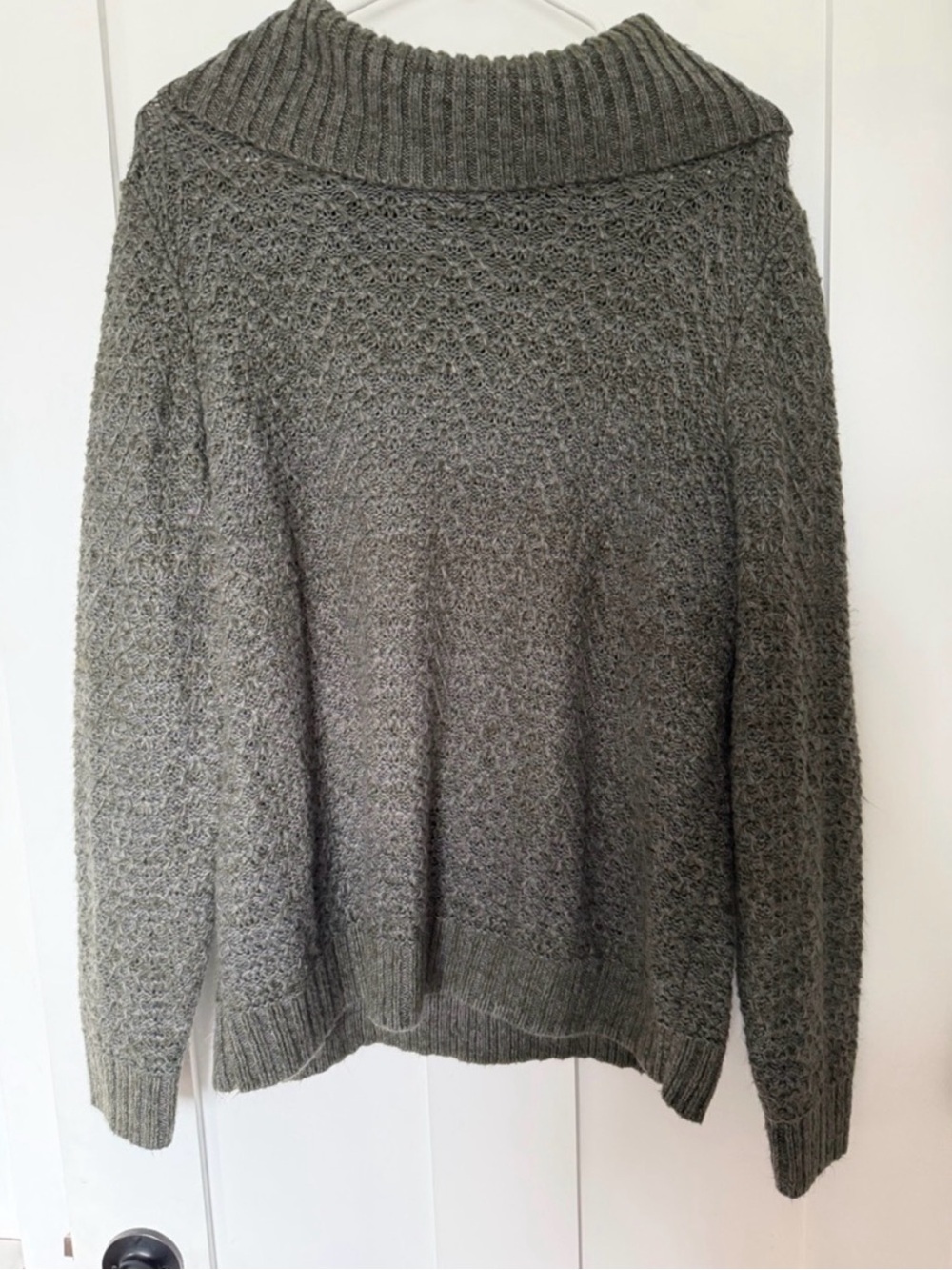 Christopher & Banks Gray Cowl Neck Sweater